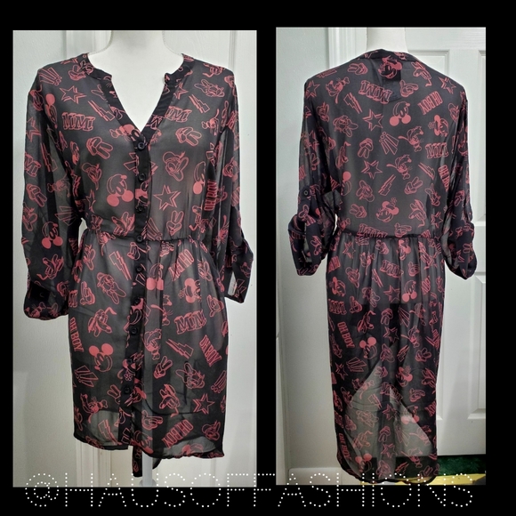 TORRID DISNEY Mickey & Friends Chiffon Lexi Babydoll Top! - Picture 4 of 7